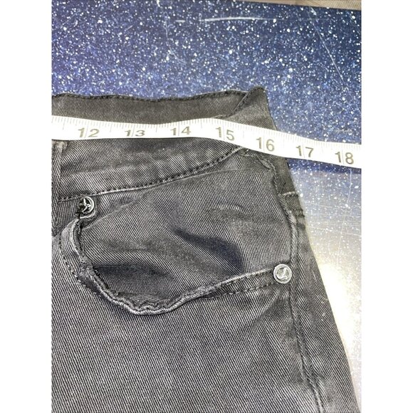 Cote De Nuits Mens Jeans 34x33 Black Cargo Large Pockets Military Distressed - Picture 11 of 12